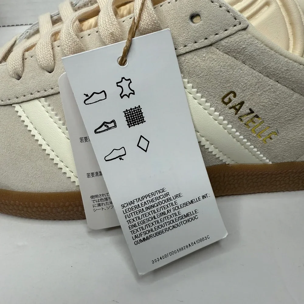 Adidas Gazelle W Womens 8 Wonder White Green IF3235 Suede Gum Sole Sneakers - Picture 10 of 13